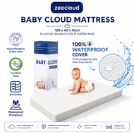 ZEECLOUD® Baby Cloud Mattress– Waterproof & removable cover Breathable mattress 120cm x 60cm x 10cm