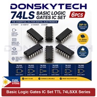 74LS Basic Logic Gates IC Set (6PCS) – 74LS00 74LS02 74LS04 74LS08 74LS32 74LS86 DIP14 TTL