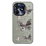For Infinix Tecno Spark 20 Pro/Tecno Spark 20 Pro 4G,Water Silver Beautiful Butterfly,High-quality m