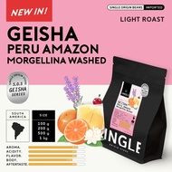เมล็ดกาแฟคั่วอ่อน Peru Amazon Morgellina Geisha Washed