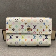 LV路易威登 白三彩中長款錢包 三折錢夾