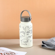 Vacuum Insulated Cup 900 Ml. Cartoon Dog 304 Stainless Steel Large Capacity Thermos Birthday Gift. C