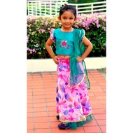 KID1 Baby Girls Lehenga Choli Ethnic Wear Self Design Floral Lehenga, Choli and Dupatta Set / skirt 