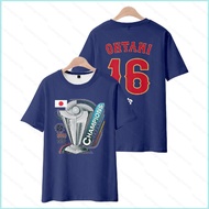 XS1 Baseball Jerseys Cosplay Japan 16 OHTANI Tshirt Short Sleeve Top Tee 3D Shirt Fashion Sportswear