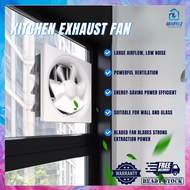 6” 8” Silent Window ABS Kitchen Exhaust Fan Wall Mounted Ventilation Fan 220V Suitable for Glass Win