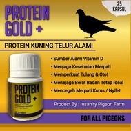 Gold PROTEIN + NATURAL EGG YOLK PROTEIN SPECIAL FOR PIGEONS 25 CAPSULES
