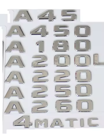 Chrome for Mercedes Benz A35 A45 A140 A150 A160 A160d A170 A180 A180d A190 A200 A200d A210 A220 A220