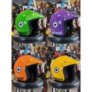 HELMET SGV TRENDY CANDY COLOR  SIZE 60CM NEW MODEL SGV STAR SIAP With CAP SAMA COLOR