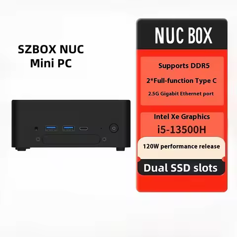SZBOX Mini Intel i5-1240P/13500H i7-1260P mini pc DDR5 5200Mhz Wifi6 BT5.2 Dual 4K 60Hz Display 2.5G