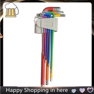 Long Ball End Hex Key Set Color Coded Allen Wrench Set L Shape Hex Wrench Kit