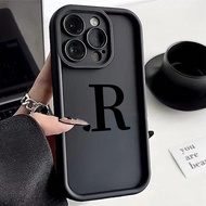Skin-Friendly Raised Edges Anti-Drop TPU Heart & Letter R Print Phone Case Compatible With Apple IPh