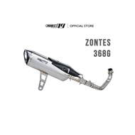 PROJECT79 EXHAUST FULL SYSTEM SCOOTER TOURING BIKE 470MM QPFZ04TT TITANIUM EKZOS MANIFOLD - ZONTES 3