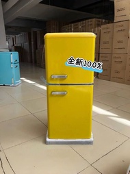 ⚡熱銷推薦[100%新]復古家用小型雪櫃 雙門雪櫃 節能冷藏冷凍#細雪櫃#fridge#雙門雪櫃#現貨