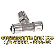 CONNECTOR (PB) M8-1/4 STEEL - PB8-02-STEEL
