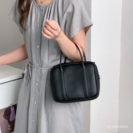 Minimalist Style Sheepskin Bowling Bag 2025 Japan Aeta Deerskin Grain Genuine Leather Portable One-S