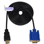 HDTV  Gold Male To VGA HD-15 Male 15Pin Adapter Cable 6FT 1.8M 1080P