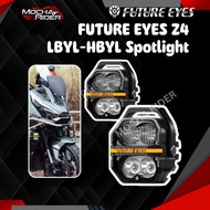 Future Eyes Galaxy Z4 Spotlight 120W Yellow Beam IP67 DRL LED Motorcycle Fog Lamp Light