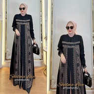 damla id gamis pesta simple mewah motif terbaru produk amore by ruby edisi shanum dress