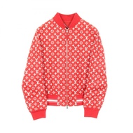 路易威登 (LOUIS VUITTON) × Supreme Monogram 皮革牛仔褲 HD90EDOS 山羊皮 紅白紅 二手 男款