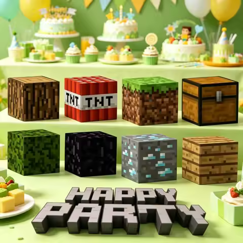TNT Square Box 8pcs Square Box Birthday Decoration Cartoon Gift Candy Festival Party Supplies Paper 