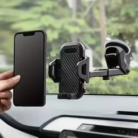 Strong Suction Car Phone Holder Dashboard Windshield Mount Telescopic Arm 360° Rotation Universal fo