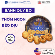 (Có Túi Giấy) Bánh Quy Bơ Cao Cấp Hộp Thiếc GPR Malaysia - Phiên Bản Hộp Quà Tết Giáng Sinh Sang Trọ