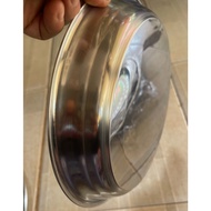 Stainless steel round tray, deep round rice tray for food storage made of high quality stainless ste