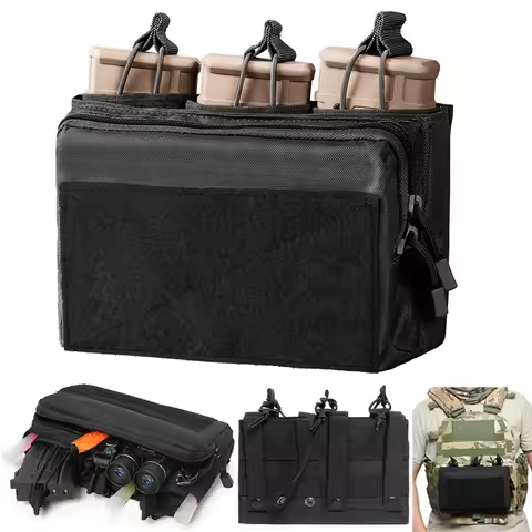 Modular Triple Mag Pouch .223/5.56 7.62x39 Rifle Magazine Pouch for M4 M14 M16 AK AR Chargers Holder
