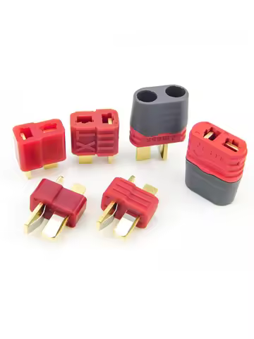 20/40/50/100Pcs new slip sheathed T plug connector 40A high current multi-axis fixed-wing model airc