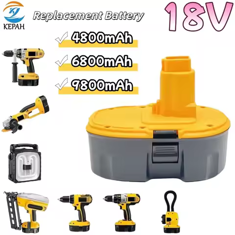 18V 12.8Ah Replacement Battery NI-MH DC9096 DE 9503 DW 9095 9096 9098 XRP Cordless Drill Tools Screw