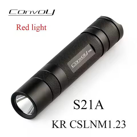 Convoy S21A with KR CSLNM1.23 SST-20-DR Red Light Flashlight Linterna Led S2+ Plus 21700 Edition Tor