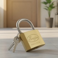BEST Tri-Circle Brass Padlock & 3 Keys, Robust Safety Lock for Various Sizes 265 50mm, Single Unit B