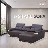 FREE INSTALL Sofa L Shape Murah Kulit PU Leather Casa Modern Home Living Room Furniture Comfortable Cushion Selesa 沙发