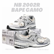 100% Sepatu Sneakers Pria -Newbalance- 2002R Bape Camo Grey Silver Size 40 - 45 BNIB MADE IN USA