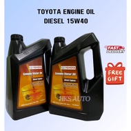 Toyota Hilux Fortuner KUN25 6 GUN125 6 GUN155 6 Genuine 15W40 Engine Oil Minyak Enjin (For Diesel En