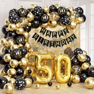 50th Birthday Decorations for Men Women with Happy 50th Birthday Decorations Banner 50 balloon numbe