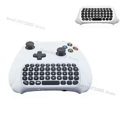 For Xbox Series X S One Controller 2.4G Wireless Chat Keyboard White Gamepad Keypad