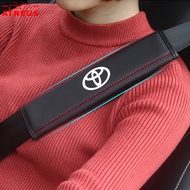 2Pcs Toyota Universal Car Safety Seat Belt Cover Leather Safety Belts Shoulder Protection For Toyota Vios ncp93 Wish Hilux Yaris Rush Corolla Cross Avanza Innova Veloz Fortuner Alphard Altis Camry bZ4X RAV4 Harrier