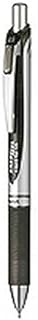 Pentel Gel ink Ballpoint Pen ENERGEL (Knock type) 0.3mm [Black ink/Silver Shaft] x 5 pieces (Japan Import)
