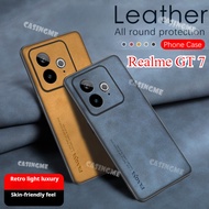For Realme GT 7 2025 Leather Texture Phone Case Sheepskin  For Realme GT7 GT7T GT7Pro GT 7 T GT 7 Pr