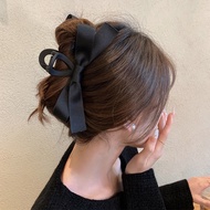 1pc Women Bowknot Shark Clip Black Ribbon&Velvet Hair Clips Barrette Korean Bow Hair Claws Grips Fas