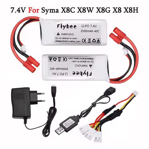 2s RC Lipo Battery 7.4v 2500mAh for Syma X8C X8W X8G X8 X8HC X8HG X8HW HQ899 T70CW RC Quadcopter Dro