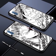 Casing Samsung Galaxy A7 2018 A6 Plus A8 Plus A9 2018 Anime One Piece Luffy Zorro Glass Phone Case Cartoon Protective Cover Back Shockproof Hard Cases