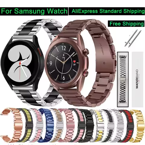 20mm 22mm Stainless Steel Strap for Samsung Galaxy Watch 3 gears port Galaxy Watch 4 bracelet wristb