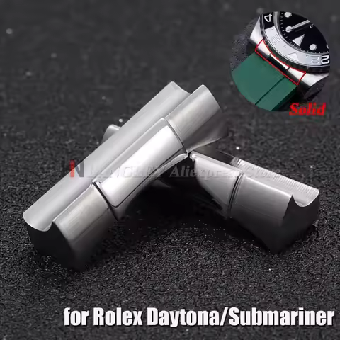 Solid Curved End Link Silver for Rolex Submariner Water Ghost End Link for Daytona 116503/116500 for