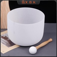 X.B.K Crystal Quartz Singing Bowl 8 Inch 432Hz Yoga Meditation Sound Bowls Professional Tibetan Crys