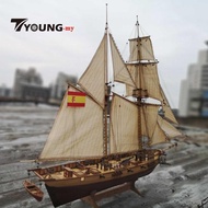 [Available] 1/100 Scale Wooden Sailboat Model Kit Sailing Ship Sail Ship Model for Kids Children Adu