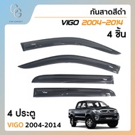 คิ้วกันสาดประตู คิ้วกันฝนประตู สีดำ อะคริลิคแท้ สำหรับรถ Toyota Vigo 2004 2005 2006 2007 2008 2009 2