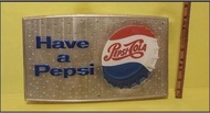 懷舊 汽水櫃廣告 百事可樂 Pepsi 塑膠牌  coke 士多辦館 汽水櫃  (C-J)