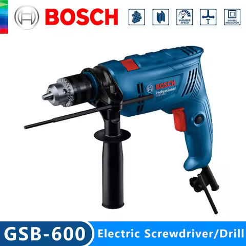 Bosch GSB 600 Electric Drill 600W Wired Impact Driller 48000bpm High Power Drilling Power Tool for W